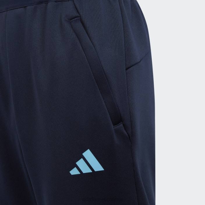 Adidas icoane tren de cerneală aeroready pantaloni de jogging din tricot cu 3 dungi copii cerneală/albastru 2JBN18377