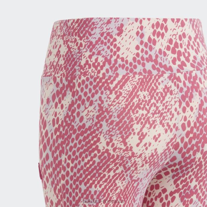 Adidas icoane viitoare cu imprimeu peste tot cuarț copii cuarț/argintiu zori/fucsia 2JBN19148