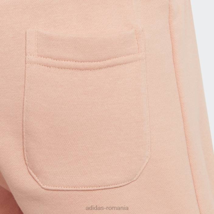 Adidas icoane viitoare insignă de pantaloni scurți sport blush ambiental copii fard ambiental/argintiu 2JBN19232