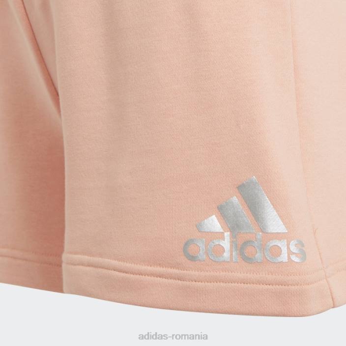 Adidas icoane viitoare insignă de pantaloni scurți sport blush ambiental copii fard ambiental/argintiu 2JBN19232