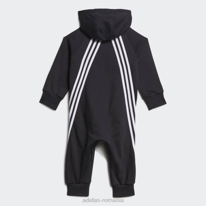 Adidas icoane viitoare onesie neagră copii alb negru 2JBN12020