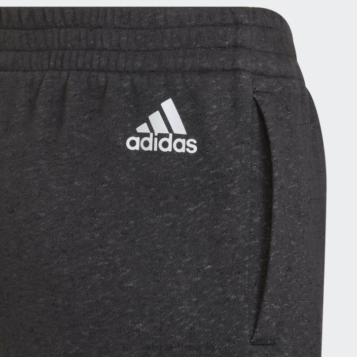 Adidas icoane viitoare pantaloni scurți cu 3 dungi alb copii alb negru 2JBN18824