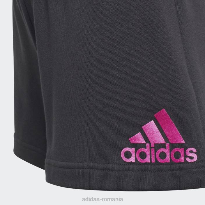 Adidas insignă cu icoane viitoare negre de pantaloni scurți sport copii negru/magenta real 2JBN19252
