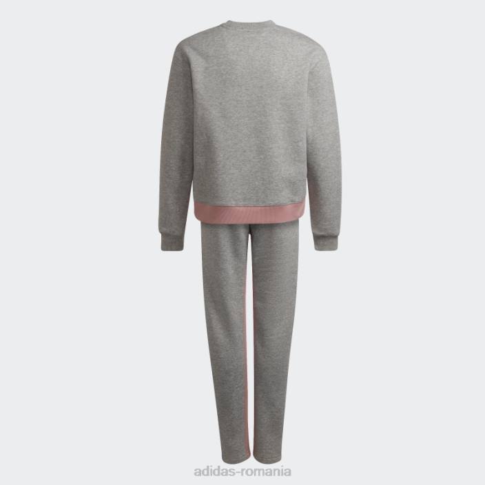 Adidas insigna de trening sport bumbac gri mediu copii gri mediu/mov 2JBN19268