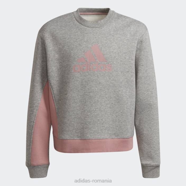 Adidas insigna de trening sport bumbac gri mediu copii gri mediu/mov 2JBN19268