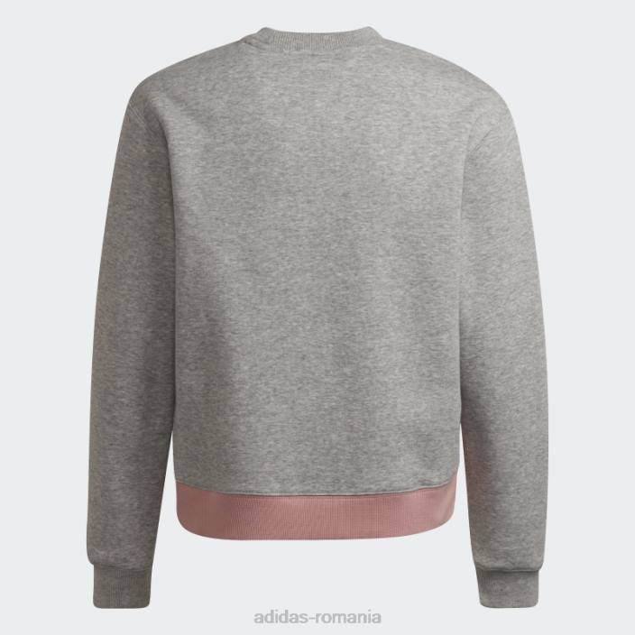 Adidas insigna de trening sport bumbac gri mediu copii gri mediu/mov 2JBN19268