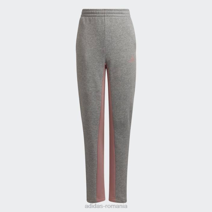 Adidas insigna de trening sport bumbac gri mediu copii gri mediu/mov 2JBN19268
