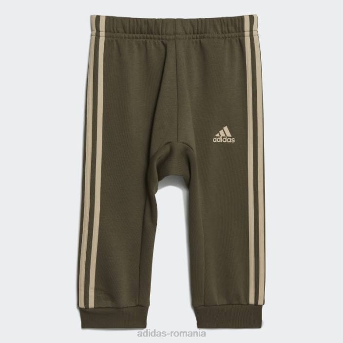 Adidas insigna verde argintie a set de jogger sport adidas copii verde argintiu/nisip 2JBN18345