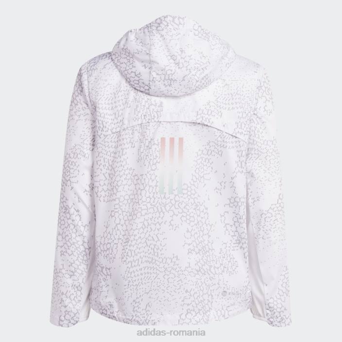 Adidas jachetă de vânt elegant argintiu.rdy windbreaker copii alb/gri/argintiu 2JBN18668