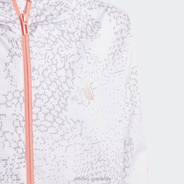 Adidas jachetă de vânt elegant argintiu.rdy windbreaker copii alb/gri/argintiu 2JBN18668