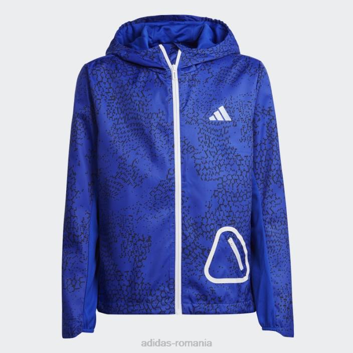 Adidas jacheta windbreaker.rdy albastru copii albastru/negru/argintiu 2JBN18721