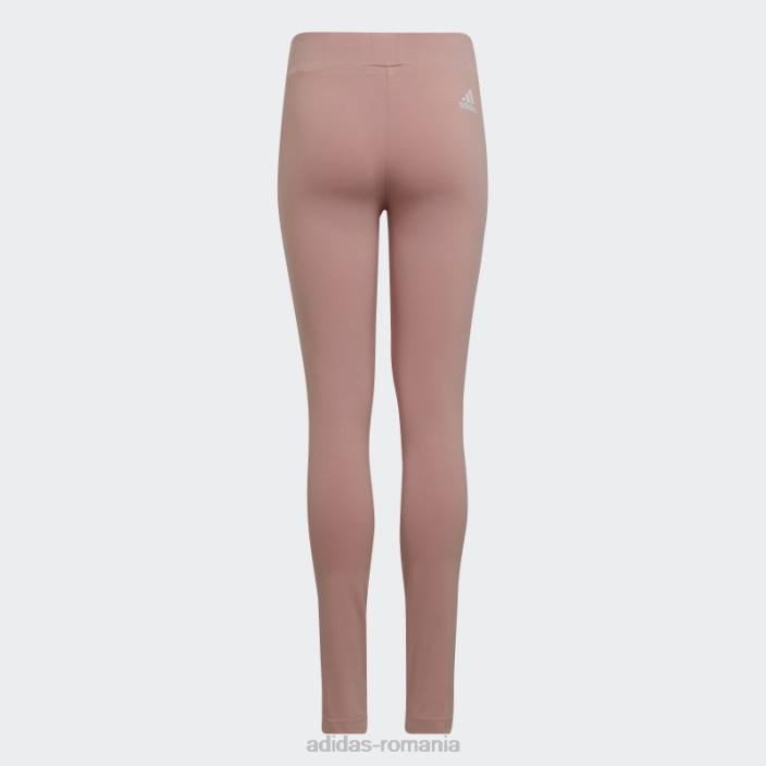 Adidas leggings din bumbac cu 3 dungi mov adidas copii mov/alb 2JBN19278