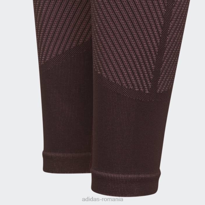 Adidas maroon aeroknit antrenament colanți fără cusături moda copii maro/roz 2JBN12165