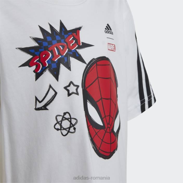 Adidas modă tricou alb x marvel spider-man copii alb negru 2JBN19050