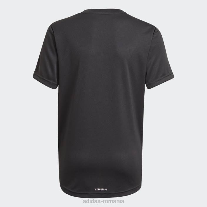 Adidas negru aeroready conceput pentru a muta tricou cu logo mare copii alb negru 2JBN11861