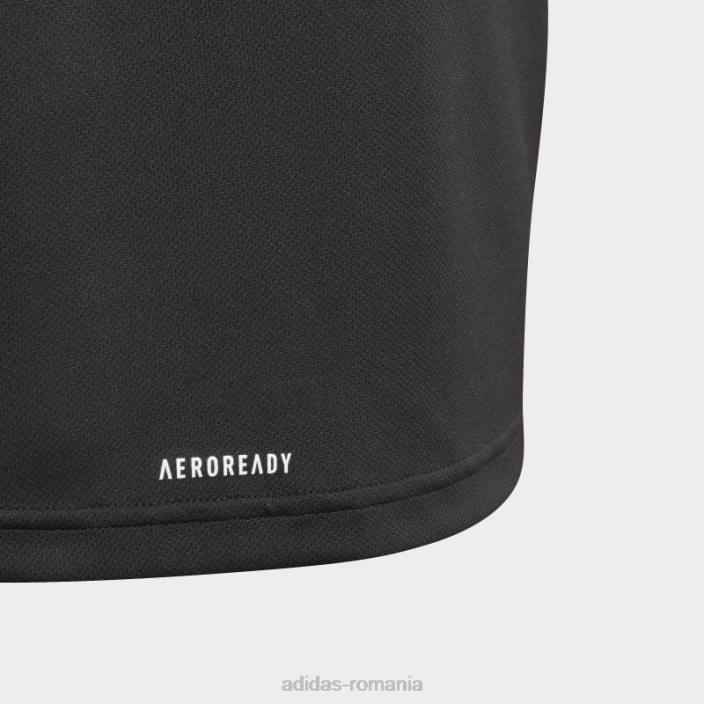 Adidas negru aeroready conceput pentru a muta tricou cu logo mare copii alb negru 2JBN11861