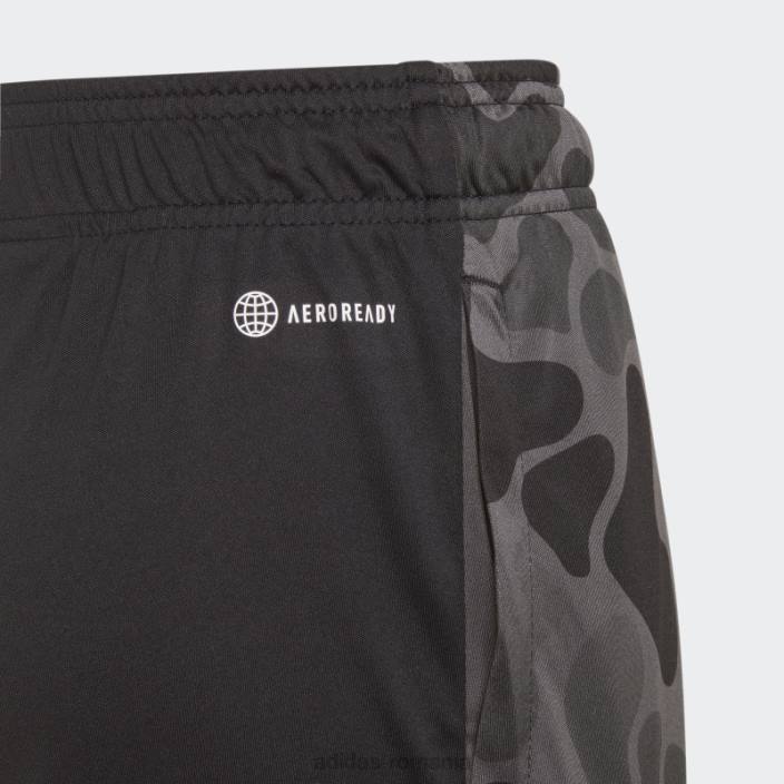 Adidas negru conceput pentru a muta pantaloni scurți camo copii negru/gri/alb 2JBN11963