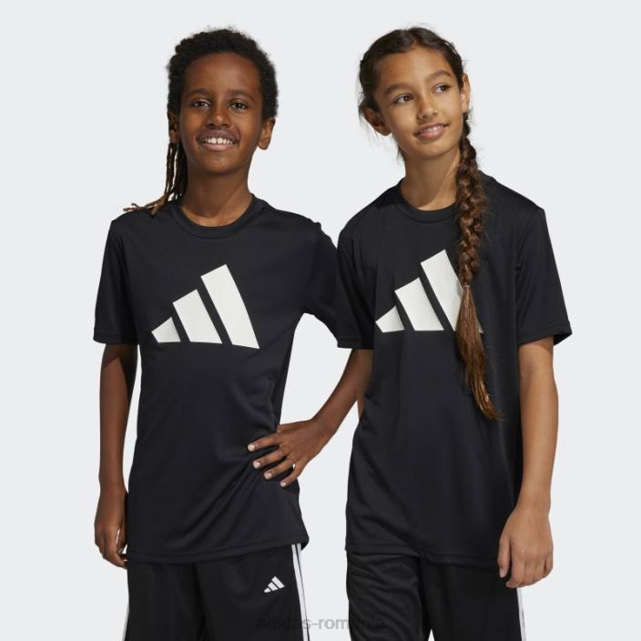 Adidas negru tren essentials aeroready logo tricou regulat adidas copii alb negru 2JBN18459