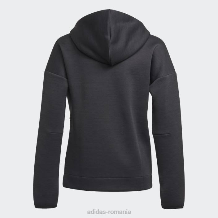 Adidas negru z.n.e. sportswear hoodie feat. mod cu fermoar cu eliberare rapidă copii negru 2JBN19027
