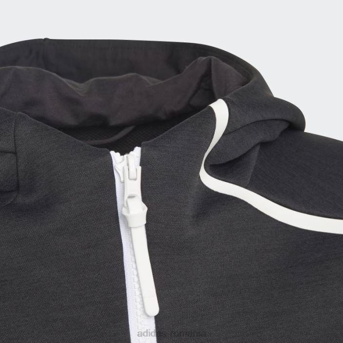 Adidas negru z.n.e. sportswear hoodie feat. mod cu fermoar cu eliberare rapidă copii negru 2JBN19027