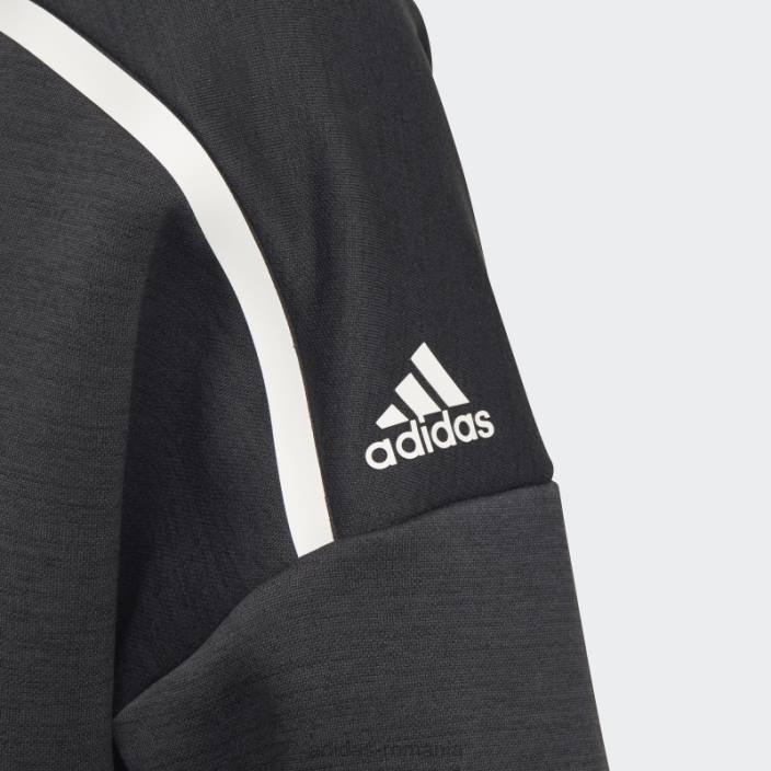 Adidas negru z.n.e. sportswear hoodie feat. mod cu fermoar cu eliberare rapidă copii negru 2JBN19027