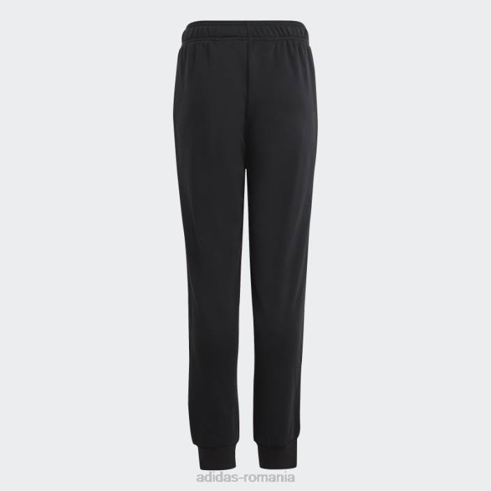 Adidas pantaloni de bumbac cu logo mare, cu potrivire regulată, negri copii alb negru 2JBN11893