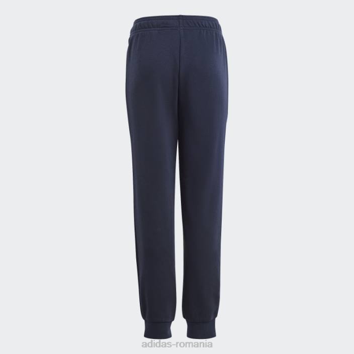 Adidas pantaloni de bumbac cu logo mare, ink essentials, cu potrivire obișnuită copii cerneală/alb 2JBN11723