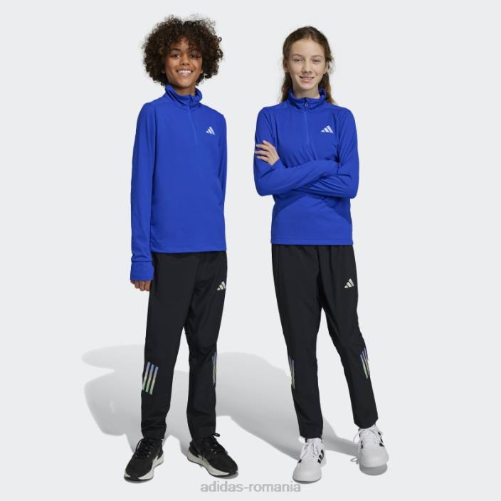 Adidas pantaloni de jogging aeroready cu 3 dungi negri copii negru argintiu 2JBN18632