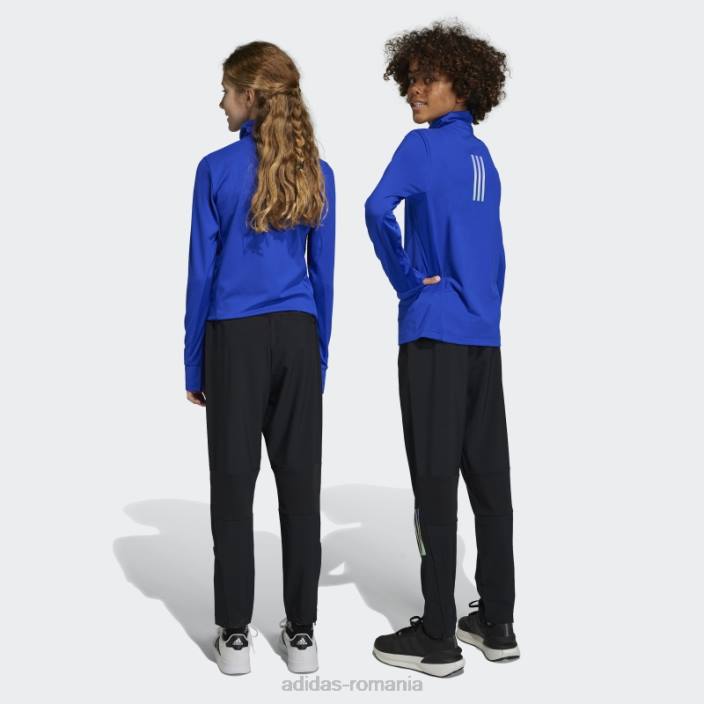 Adidas pantaloni de jogging aeroready cu 3 dungi negri copii negru argintiu 2JBN18632