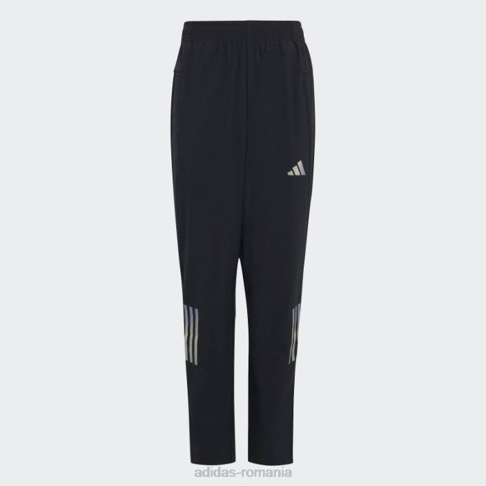 Adidas pantaloni de jogging aeroready cu 3 dungi negri copii negru argintiu 2JBN18632