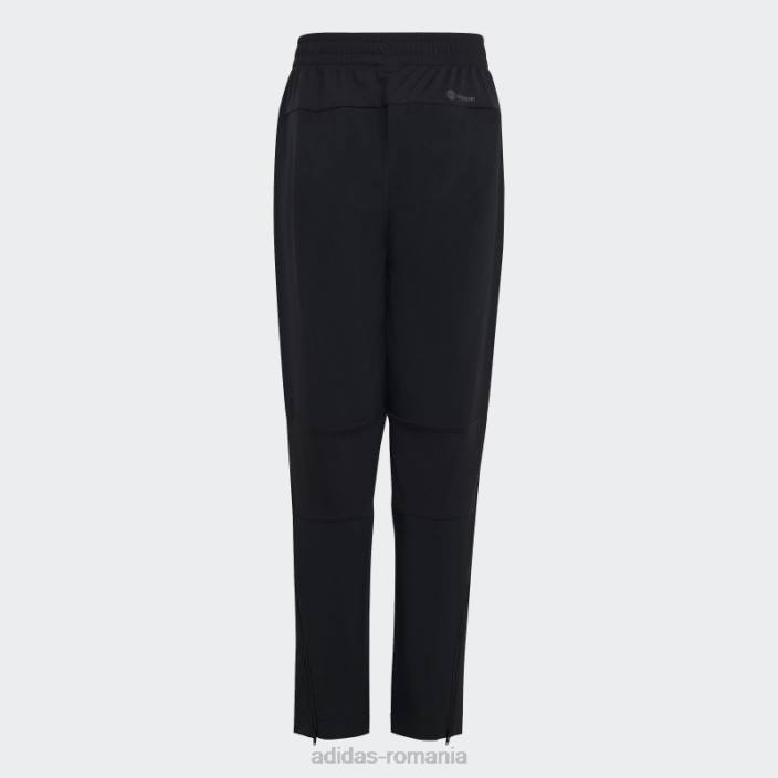Adidas pantaloni de jogging aeroready cu 3 dungi negri copii negru argintiu 2JBN18632