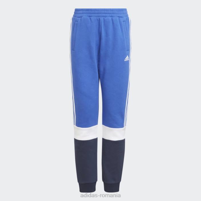 Adidas pantaloni de jogging colorblock, albastru îndrăzneț copii albastru îndrăzneț/cerneală 2JBN18946