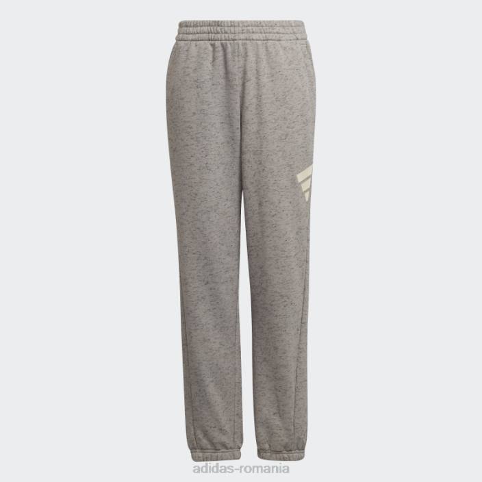 Adidas pantaloni de jogging cu 3 dungi gri solid future icons copii mgh solid gri/alb 2JBN18911