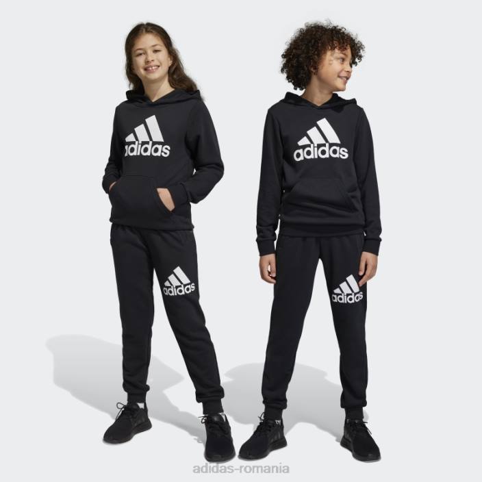 Adidas pantaloni de jogging cu logo mare essentials negri copii alb negru 2JBN18566
