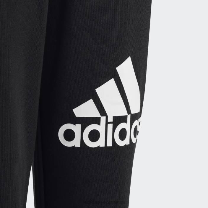 Adidas pantaloni de jogging cu logo mare essentials negri copii alb negru 2JBN18566