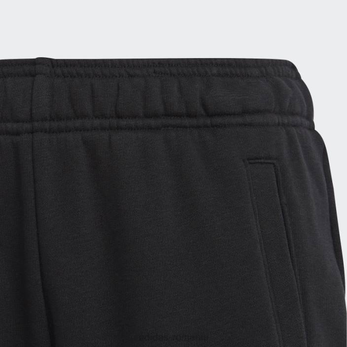 Adidas pantaloni de jogging din bumbac cu logo mare, negri, cu potrivire regulată copii alb negru 2JBN18671