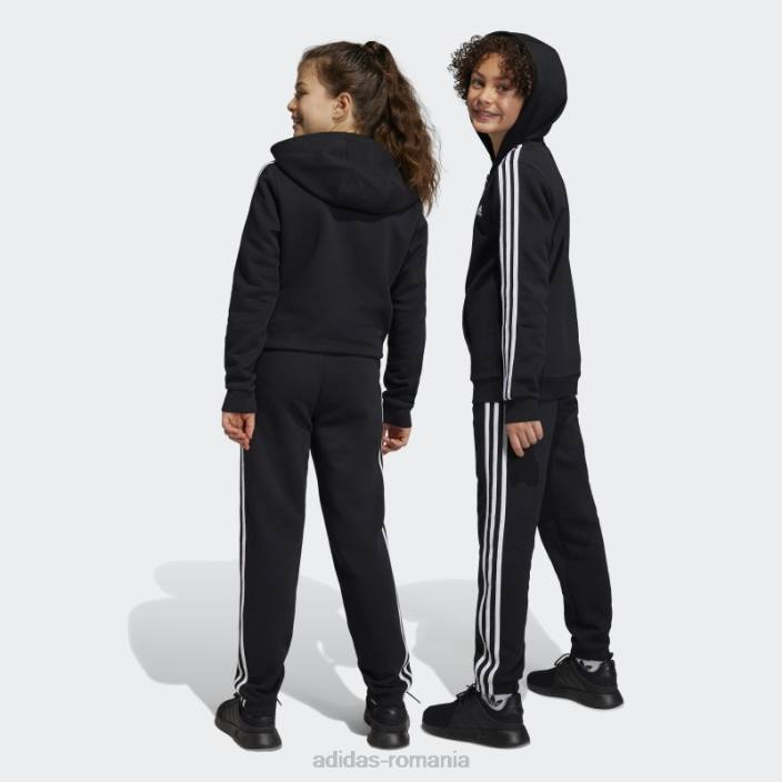 Adidas pantaloni de jogging din fleece cu 3 dungi adidas copii alb negru 2JBN18555
