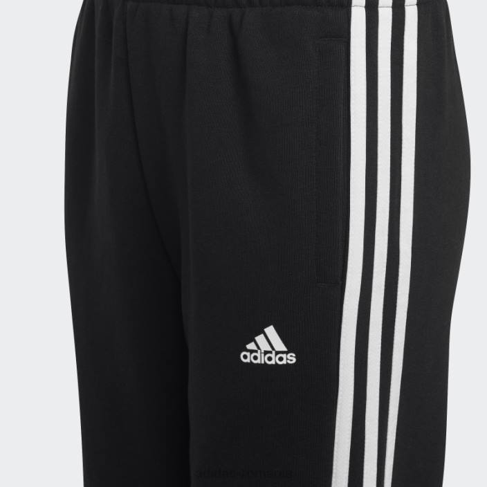 Adidas pantaloni de jogging din fleece cu 3 dungi adidas copii alb negru 2JBN18555