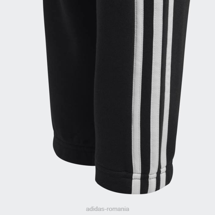 Adidas pantaloni de jogging din fleece cu 3 dungi adidas copii alb negru 2JBN18555