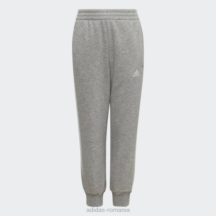 Adidas pantaloni de jogging esențiali gri mediu cu 3 dungi copii gri mediu/alb 2JBN18618