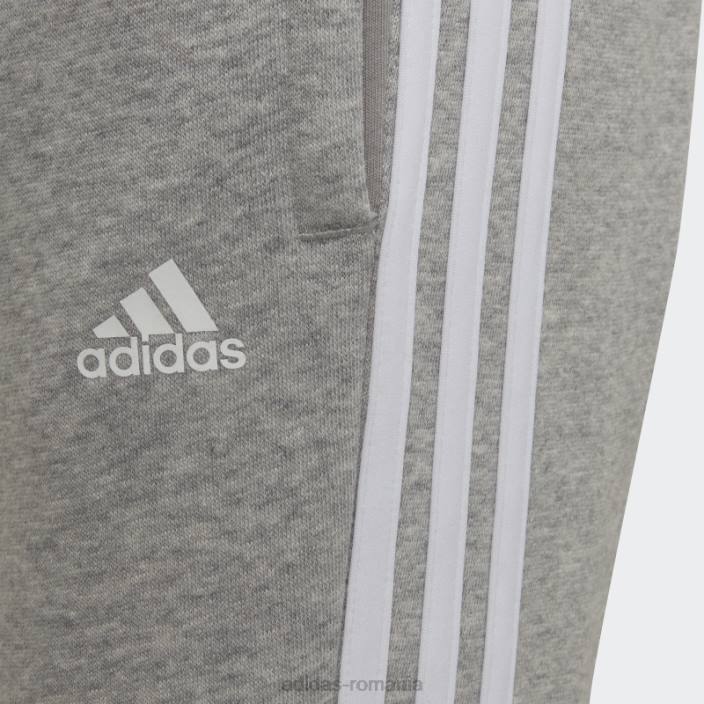 Adidas pantaloni de jogging esențiali gri mediu cu 3 dungi copii gri mediu/alb 2JBN18618