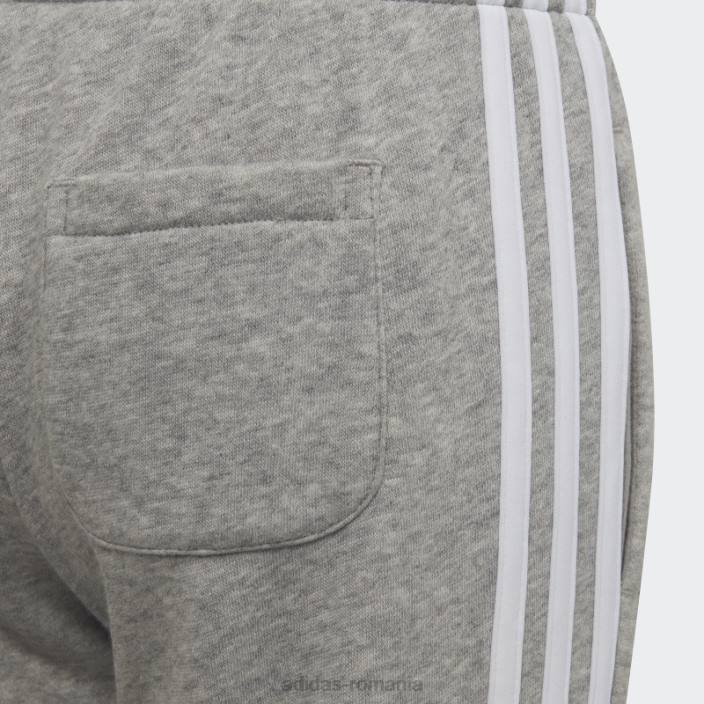 Adidas pantaloni de jogging esențiali gri mediu cu 3 dungi copii gri mediu/alb 2JBN18618