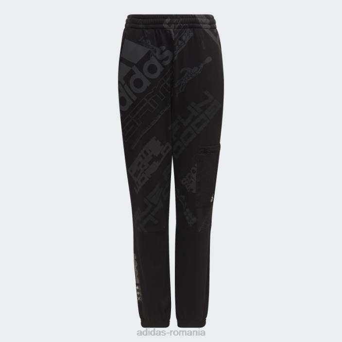 Adidas pantaloni de jogging negri cu buzunar arkd3 adidas copii negru/alb/gri/carbon 2JBN18987