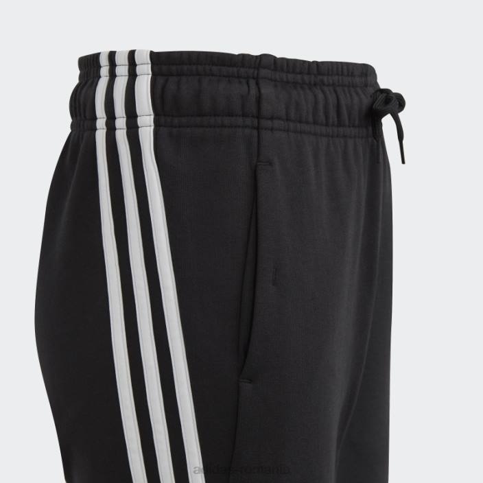 Adidas pantaloni de jogging negri din bumbac cu 3 dungi adidas copii alb negru 2JBN19137