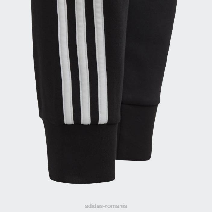 Adidas pantaloni de jogging negri din bumbac cu 3 dungi adidas copii alb negru 2JBN19137