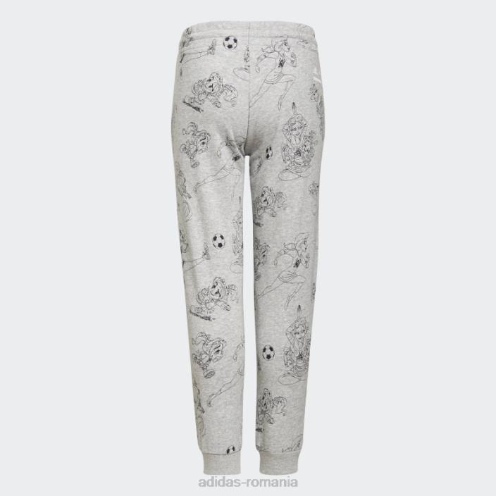 Adidas pantaloni de jogging prințese comozi disney gri mediu copii gri mediu/negru 2JBN19264