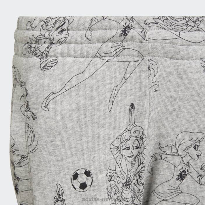 Adidas pantaloni de jogging prințese comozi disney gri mediu copii gri mediu/negru 2JBN19264
