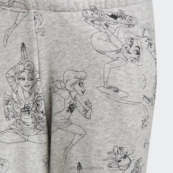 Adidas pantaloni de jogging prințese comozi disney gri mediu copii gri mediu/negru 2JBN19264