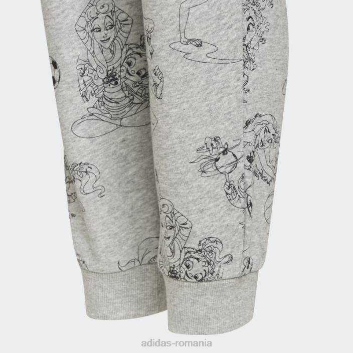 Adidas pantaloni de jogging prințese comozi disney gri mediu copii gri mediu/negru 2JBN19264