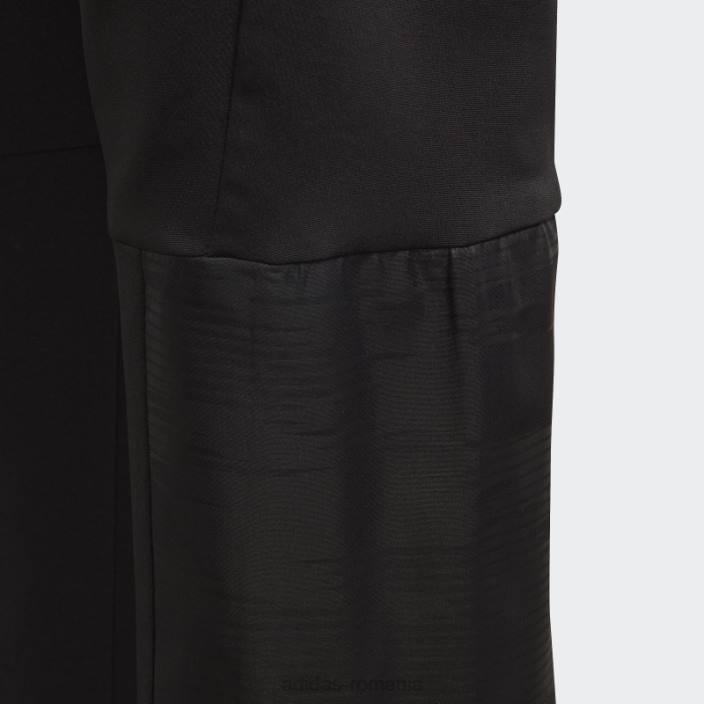 Adidas pantaloni de jogging subțiri țesuți aeroready, negri copii negru 2JBN18992